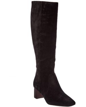 Stuart Weitzman Kels Zip Suede Knee-High Boot - Black