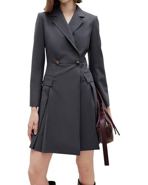 August 1997 Wool-blend Mini Dress - Black