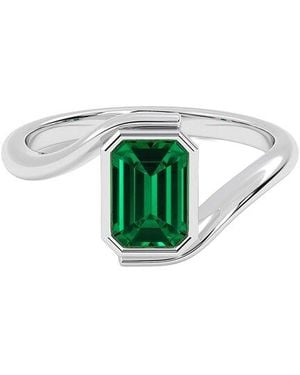 VOWE 14K 1.00 Ct. Tw. Lab-Grown Emerald Ring - Green
