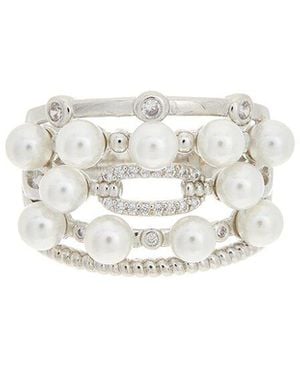 Juvell 18K Plated Cz Ring - White