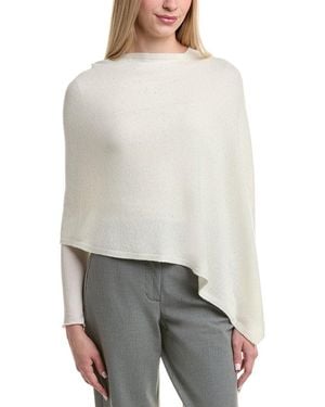 Sofiacashmere Sofiacashmere Reverse Jersey Sequin Wool & Cashmere-Blend Poncho - Grey