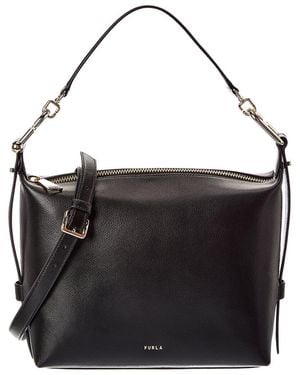 Furla Tonie Leather Crossbody - Black