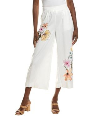 Vince Camuto Smocked Waist Wide Leg Pant - White