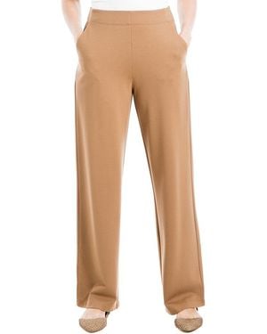 Max Studio Easy Leg Ponte Pant - Natural