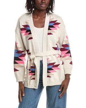 Isla Tahlia Longline Aztec Cardigan - Red