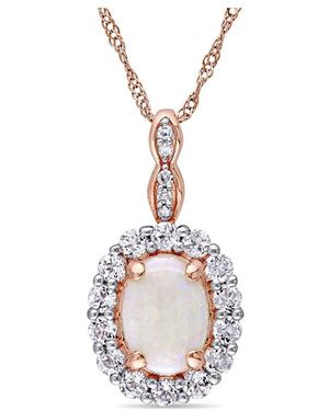 Rina Limor 14K Rose 1.50 Ct. Tw. Diamond & Gemstone Necklace - White