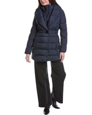 Kenneth Cole Powder-Touch Puffer Coat - Blue