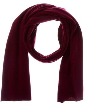 Sofiacashmere Sofiacashmere Full Needle Rib Wool & Cashmere-Blend Scarf - Purple