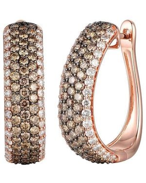 Le Vian Statement 14K Rose 2.72 Ct. Tw. Diamond Hoop Earrings - White