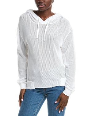 XCVI Wearables Mesh Sidel Hoodie - White