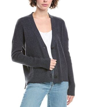RAFFI Relaxed Cashmere Cardigan - Blue