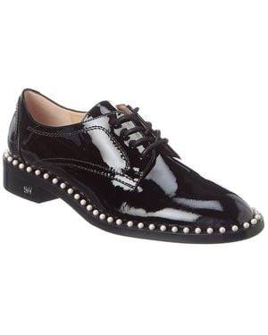 Stuart Weitzman Kiran Pearl Patent Oxford - Black
