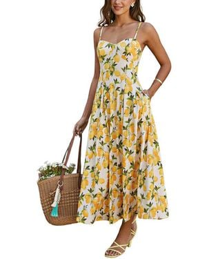 AMINA GLAM Maxi Dress - Yellow