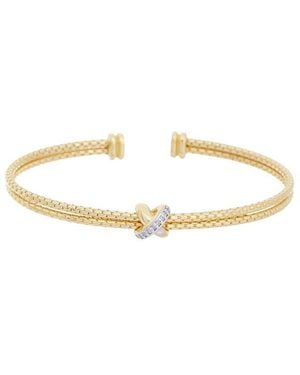 Meshmerise 18K Plated 0.05 Ct. Tw. Diamond Mesh Bangle - White