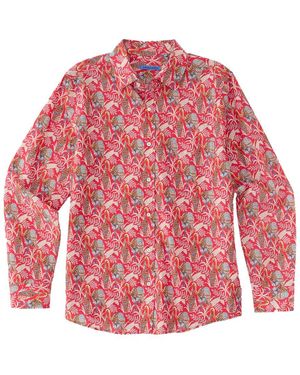 J.McLaughlin Rare Bird Gramercy Modern Fit Woven Shirt - Red