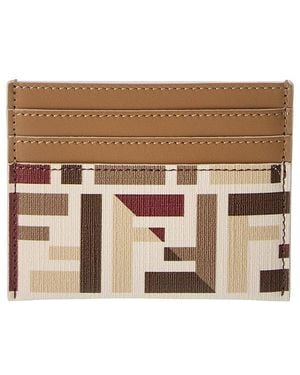 Fendi Roma Ff Card Case - Brown