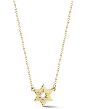Ember Fine Jewelry 14K Star Of David Necklace - Metallic