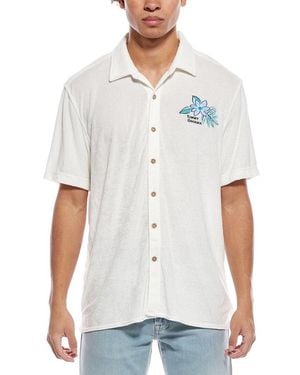 Tommy Bahama Poolside Toucan Terry Camp Shirt - White