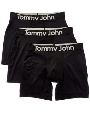 Tommy John Set Of 3 360 Sport Micro 6In Boxer Brief - Black