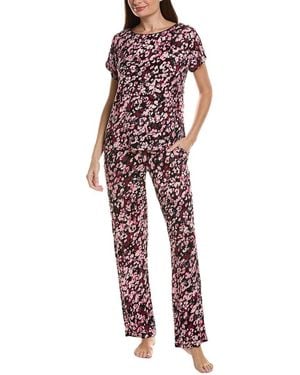 DKNY 2Pc Top & Pant Sleep Set - Red