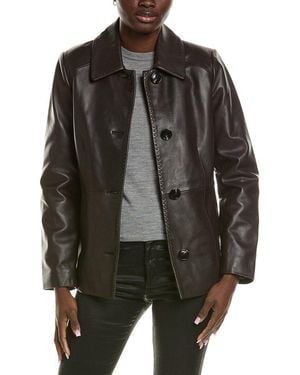 Anne Klein Missy Leather Jacket - Black