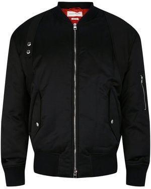 McQueen Harness Ma-1 Bomber Jacket - Black