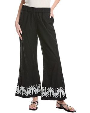 Johnny Was Hannah Linen-Blend Pant - Black