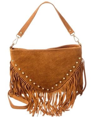 Isabella Rossetti Celia27 Leather Studded Shoulder Bag - Brown