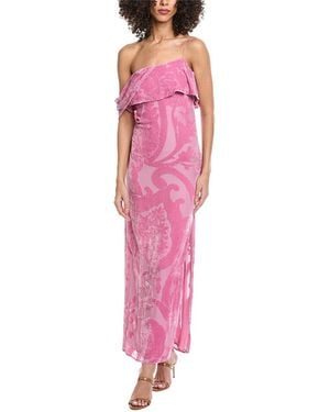 Etro Georgia Silk-Blend Maxi Dress - Pink