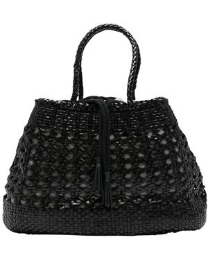 Dragon Diffusion Santa Cano Leather Tote - Black