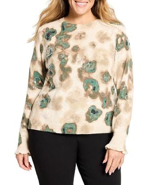 NIC+ZOE Plus Camo Shine Jumper - Natural