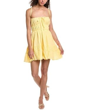 Free People Taking Sides Mini Dress - Yellow