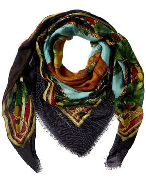 Dolce & Gabbana Cashmere & Silk-Blend Scarf - Green
