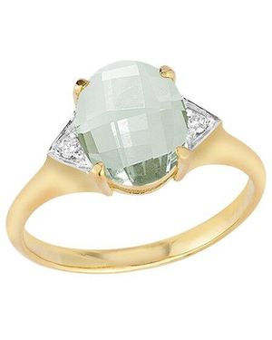 Reiss 14K 6.30 Ct. Tw. Diamond & Amethyst Cocktail Ring - Metallic