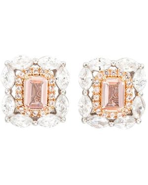 Suzy Levian CZ Jewelry Suzy Levian Silver Cz Studs - White