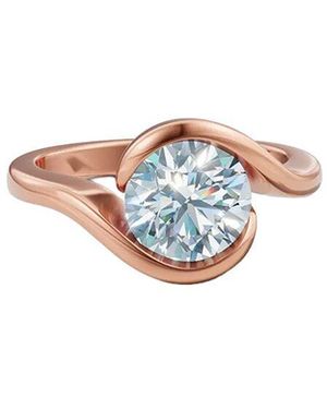 Lab Grown Diamonds 14K Rose 2.00 Ct. Tw. Lab-Grown Diamond Ring - White