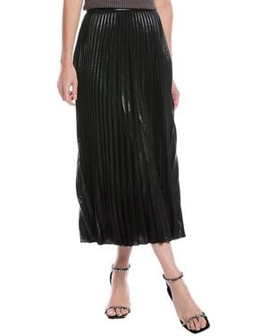 Rag & Bone Laurel Shine Midi Skirt - Black