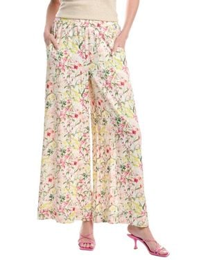 Vince Camuto Wide Leg Linen-Blend Pant - Natural