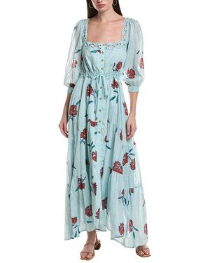 Free People Morning Meadows Maxi Dress - Blue
