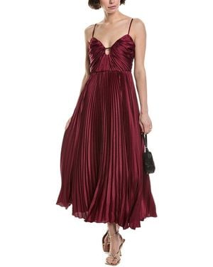 ML Monique Lhuillier Suzette Sleeveless Maxi Dress - Red