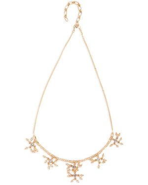 Saachi Cluster Drop Chain Necklace - Natural