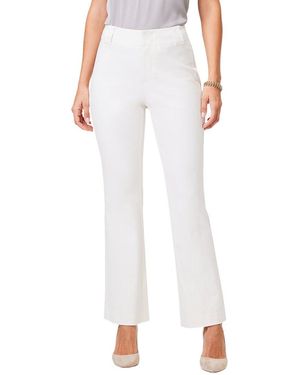 NIC+ZOE Petite 28" Demi Boot Ankle Plaza Pant - White