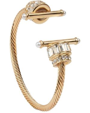 Saachi Plated Multi Charm Statement Cuff Bracelet - Metallic