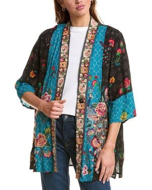 Johnny Was Harriet Short Kimono - Blue