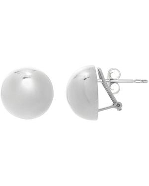 Italian Silver Studs - White
