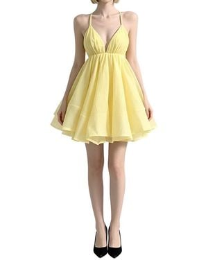 Linda Charm Sleeveless Mini Dress - Yellow
