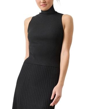 Lilla P Rib Turtleneck Shell Jumper - Black