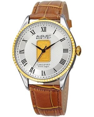 August Steiner Leather Watch - Gray