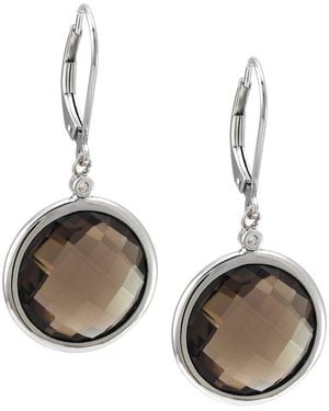 Gemstones Silver 21.75 Ct. Tw. Diamond Earrings - Multicolour