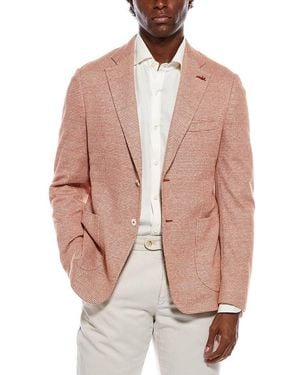 Isaia Linen-Blend Jacket - Pink